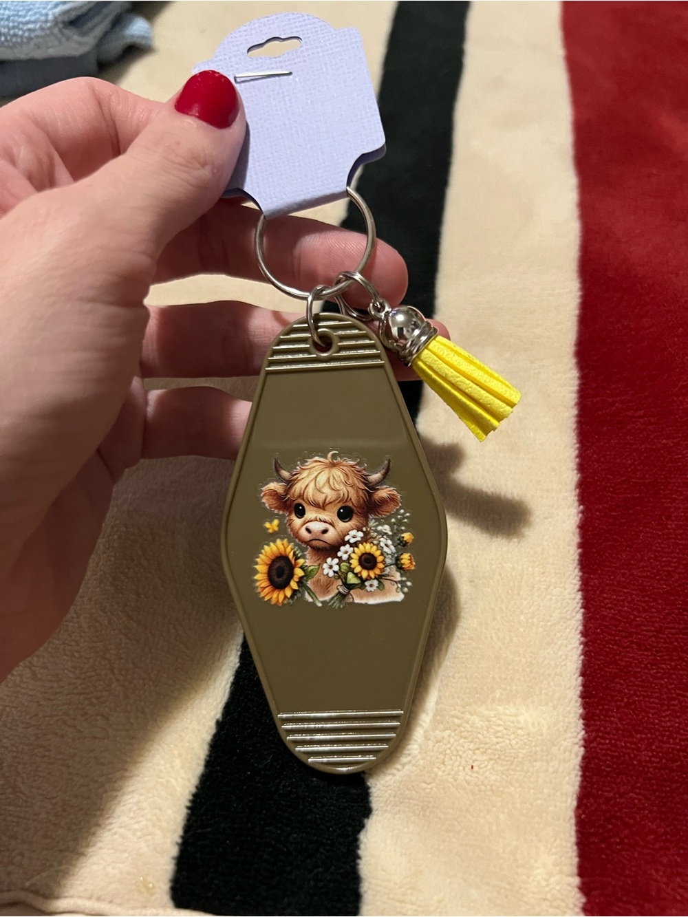 Highland Cow Keychain 🌻